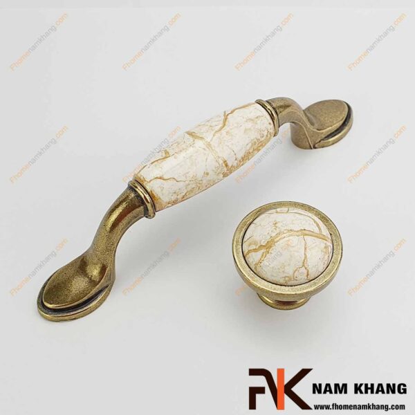 Tay nắm tủ bếp sứ vân đồng cổ NK008-VC