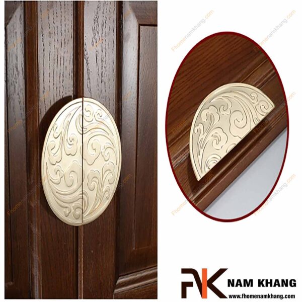 Tay kéo cửa tủ dạng tấm tròn NK214-VM