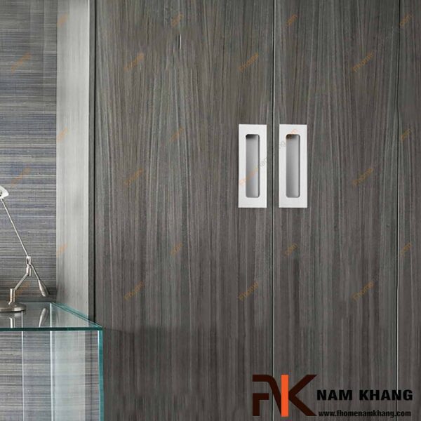 Tay nắm âm tủ bằng nhôm mờ NK012-N