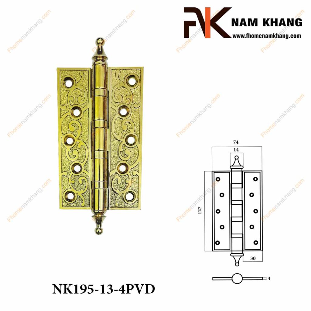 Bản lề cửa NK195-13-4PVD