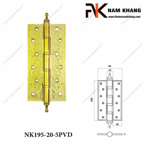 Bản lề cửa NK195-20-5PVD