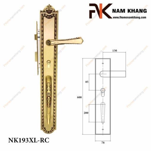 Khóa cửa sảnh NK193XL-RC (Màu Vàng)