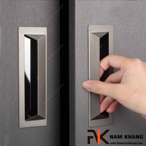 Tay nắm âm tủ màu xám NK223-X