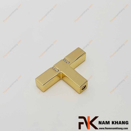 Núm cửa tủ kết hợp đá pha lê NK439V-24K (Màu Vàng)