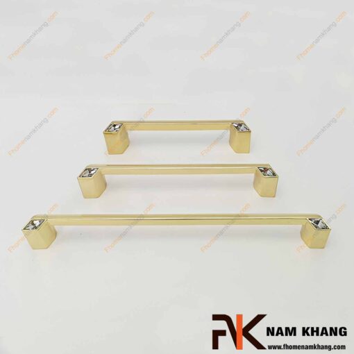 Tay nắm tủ kết hợp đá pha lê NK439-VLD (Màu Vàng)