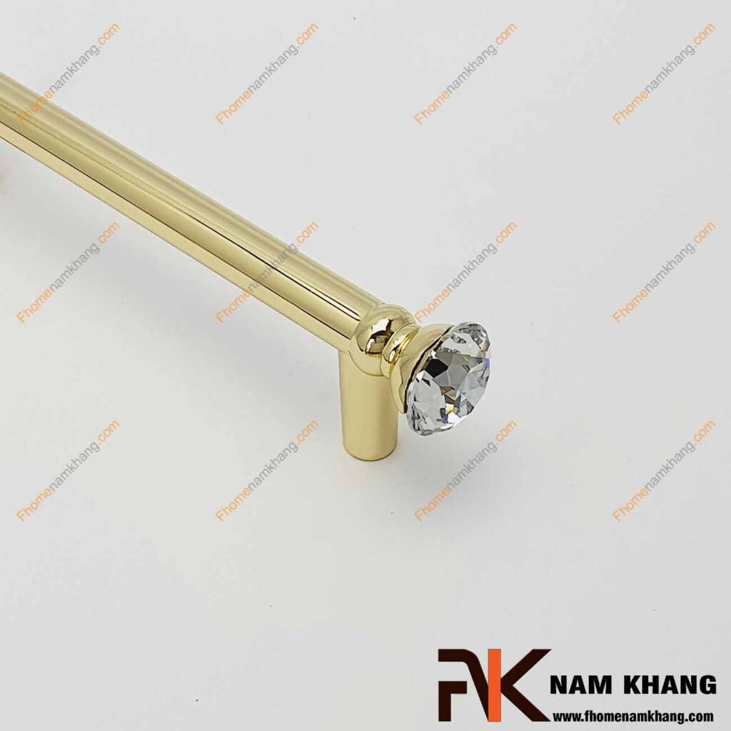 Tay nắm tủ kết hợp đá pha lê NK439-VTD (Màu Vàng)