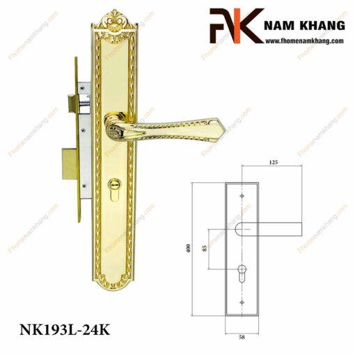 Khóa cửa chính NK193L-24K (Màu Vàng)