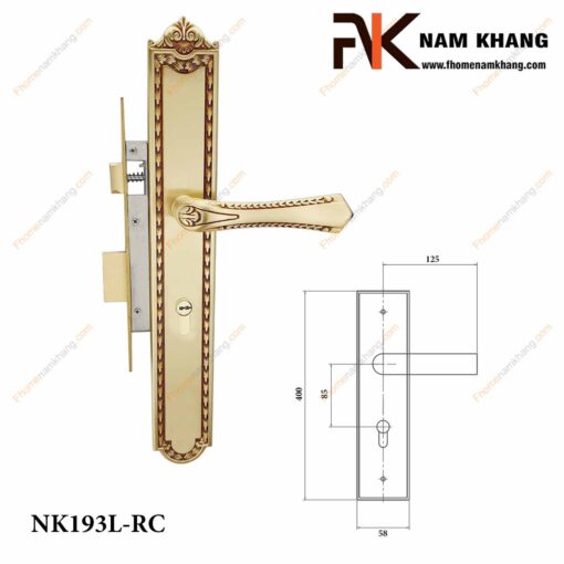 Khóa cửa chính NK193L-RC (Màu Vàng)