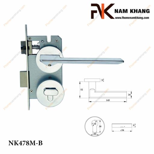 Khóa cửa phân thể NK478M-B