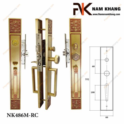 Khóa cửa sảnh thân Mỹ NK486M-RC (Màu Đồng Vàng)