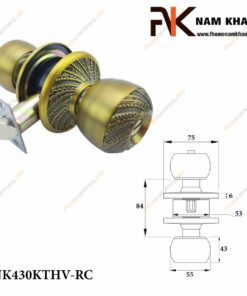 Khóa cửa tay nắm tròn NK430KTVH-RC