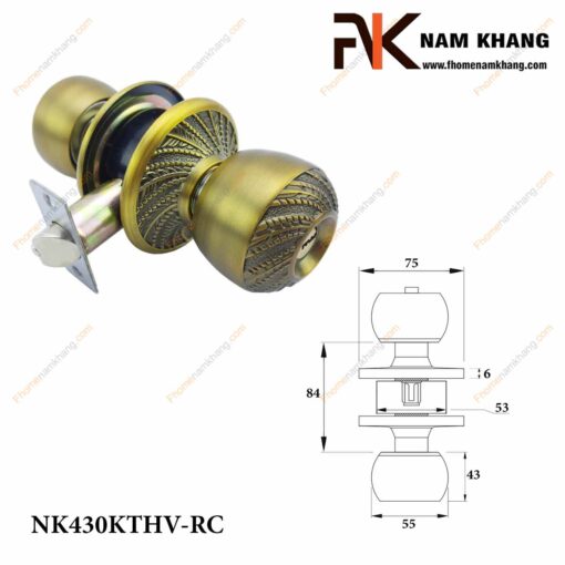 Khóa cửa tay nắm tròn NK430KTVH-RC