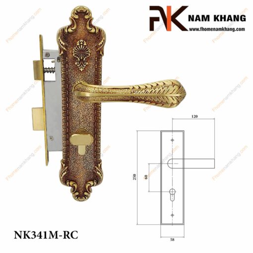 Khóa cửa thông phòng NK341M-RC (Màu Đồng Vàng)