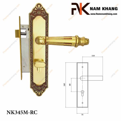 Khóa cửa thông phòng NK345M-RC (Màu Đồng Cổ)