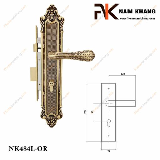 Khóa cửa chính NK484L-OR (Màu Đồng Vàng)