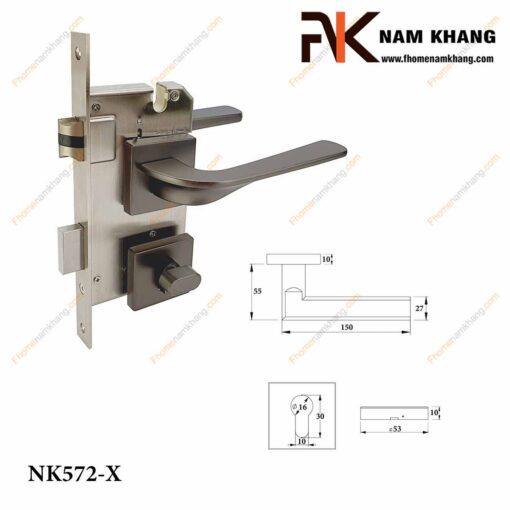 Khóa cửa phân thể NK572-X (Màu Xám)