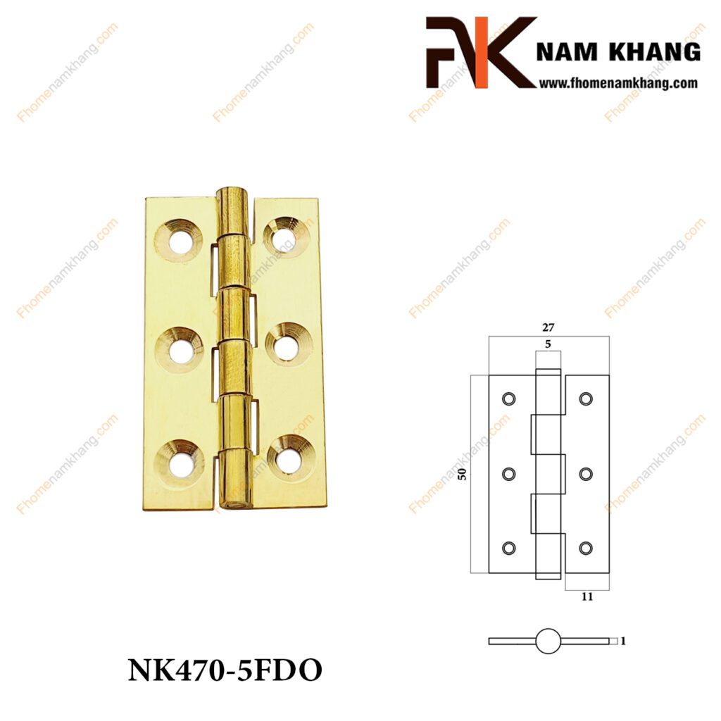 Bản lề lá tủ NK470-5FDO 