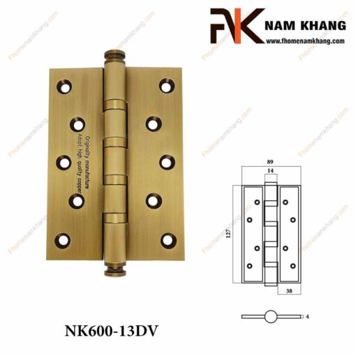 Bản lề đồng NK600-13DV (Màu Đồng Vàng)