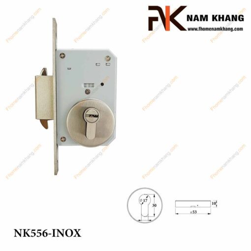 Khóa âm cửa lùa NK556-INOX (Màu Inox)