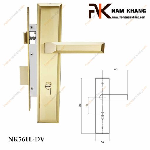 Khóa cửa chính NK561L-DR (Màu đồng rêu )