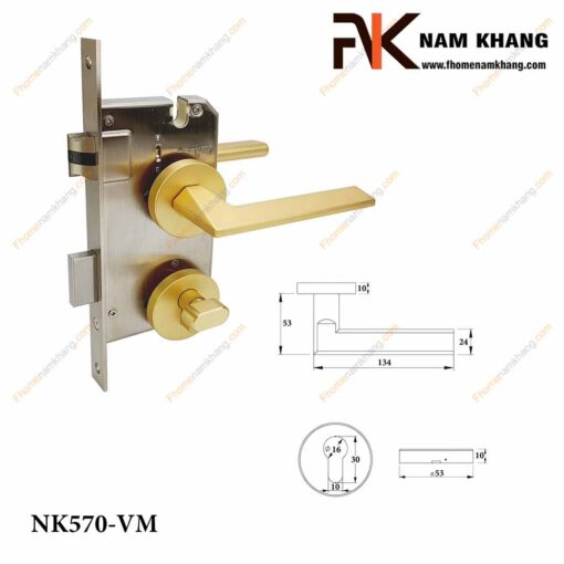 Khóa cửa phân thể NK570-VM (Màu Đồng Vàng)