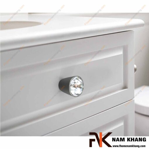 Tay nắm tủ kết hợp đá pha lê NK439-XTD (Màu Xám)