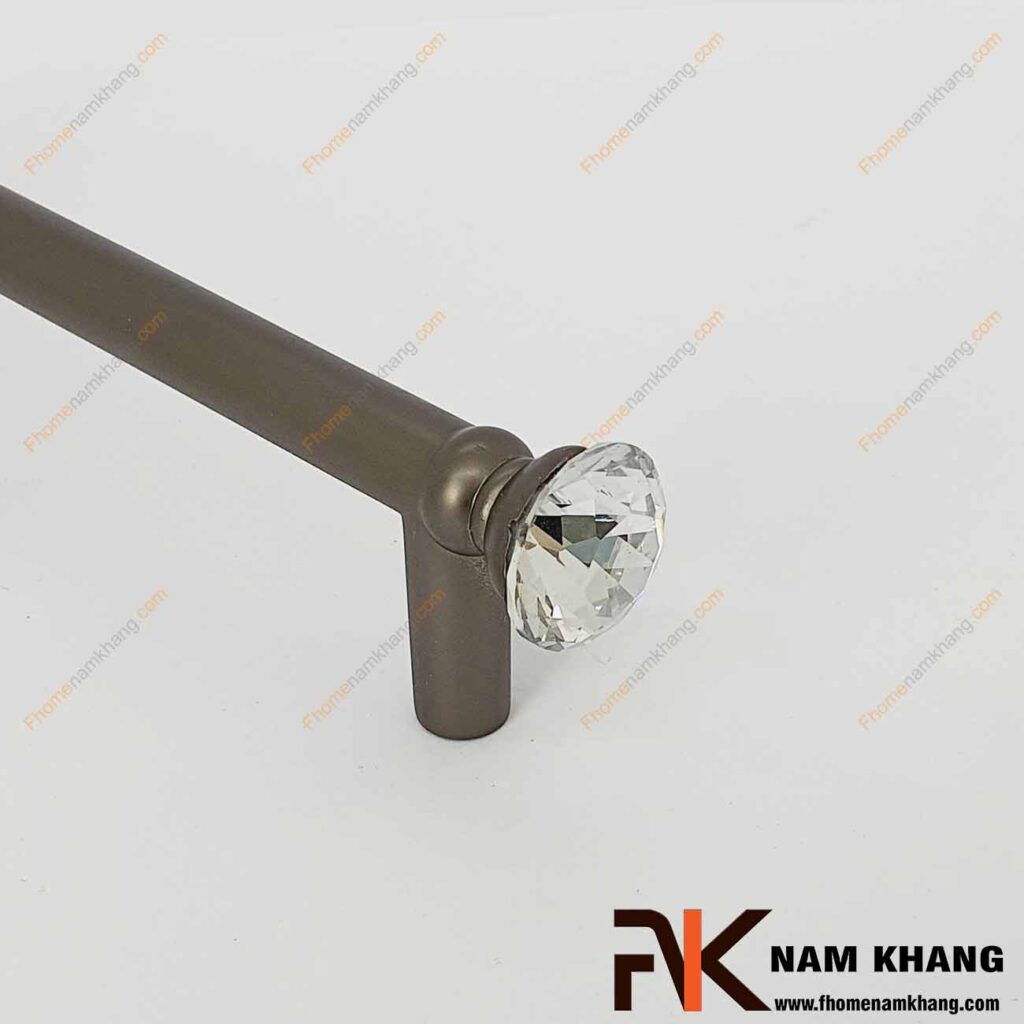 Tay nắm tủ kết hợp đá pha lê NK439-XTD (Màu Xám)