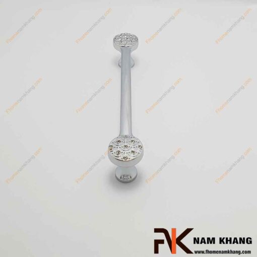 Tay nắm cửa tủ phối đá trắng bạc NK286DC-B FHOMENAMKHANG