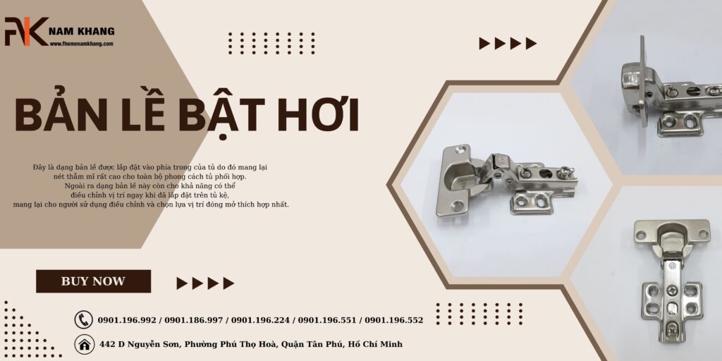 Bản lề bật hơi NK307LBH-INOX