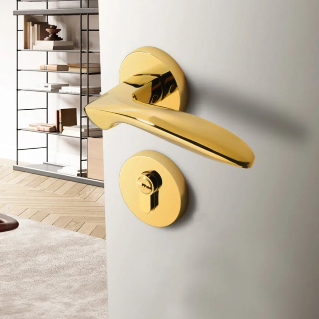 Khóa cửa phòng bằng đồng NK554-PVD