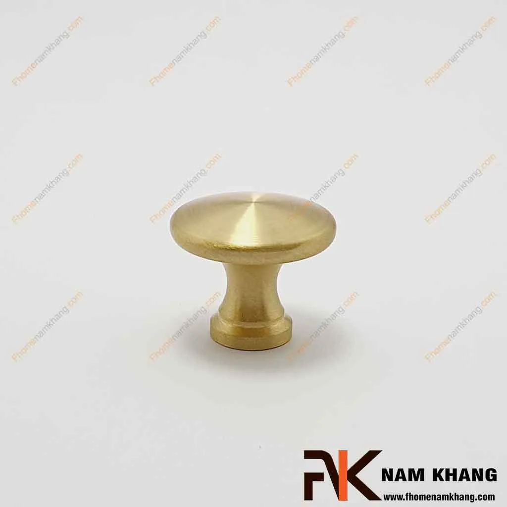 Núm cửa tủ tròn chất liệu đồng cao cấp NK455D-DVM Núm nắm cửa tủ dạng tròn trơn bằng đồng NK455D-DVM FHOMENAMKHANG