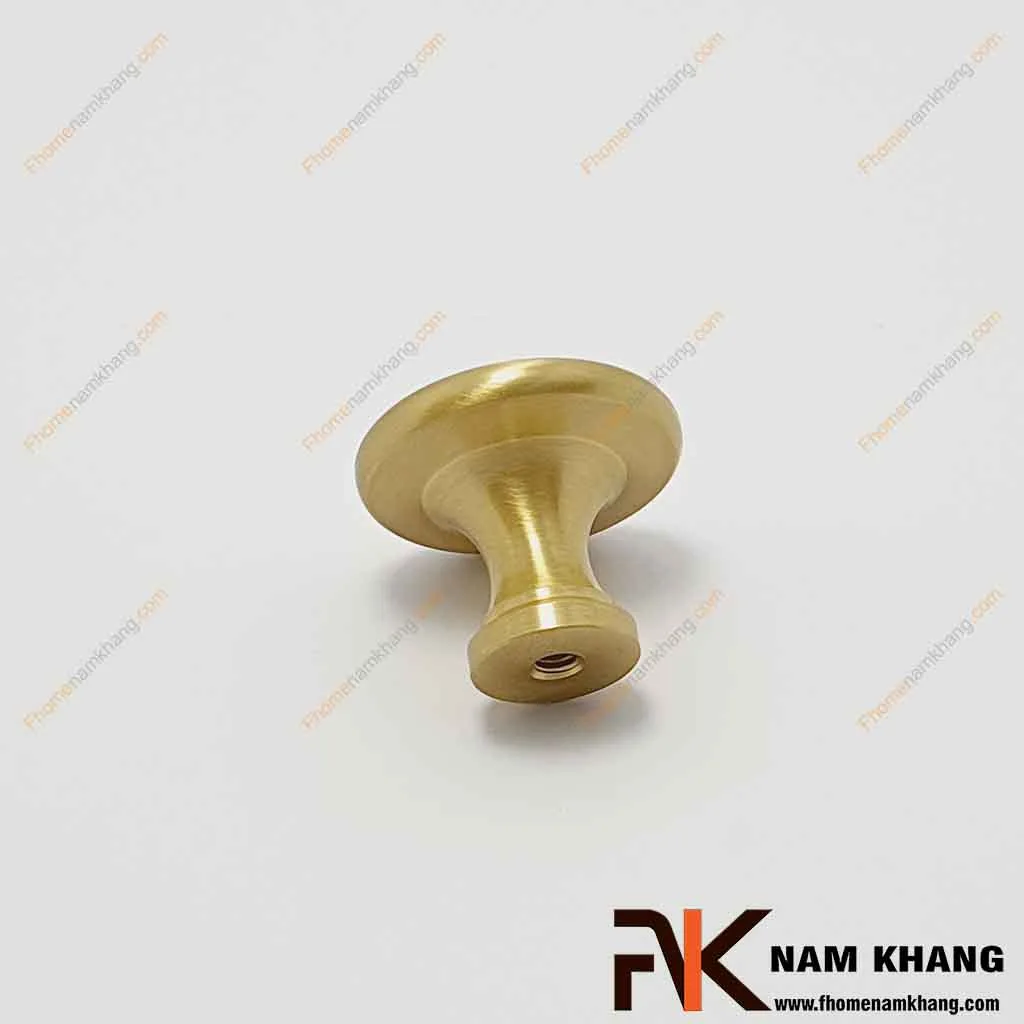 Núm cửa tủ tròn chất liệu đồng cao cấp NK455D-DVM Núm nắm cửa tủ dạng tròn trơn bằng đồng NK455D-DVM FHOMENAMKHANG