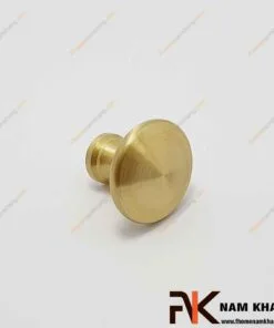 Núm cửa tủ tròn chất liệu đồng cao cấp NK455D-DVM Núm nắm cửa tủ dạng tròn trơn bằng đồng NK455D-DVM FHOMENAMKHANG