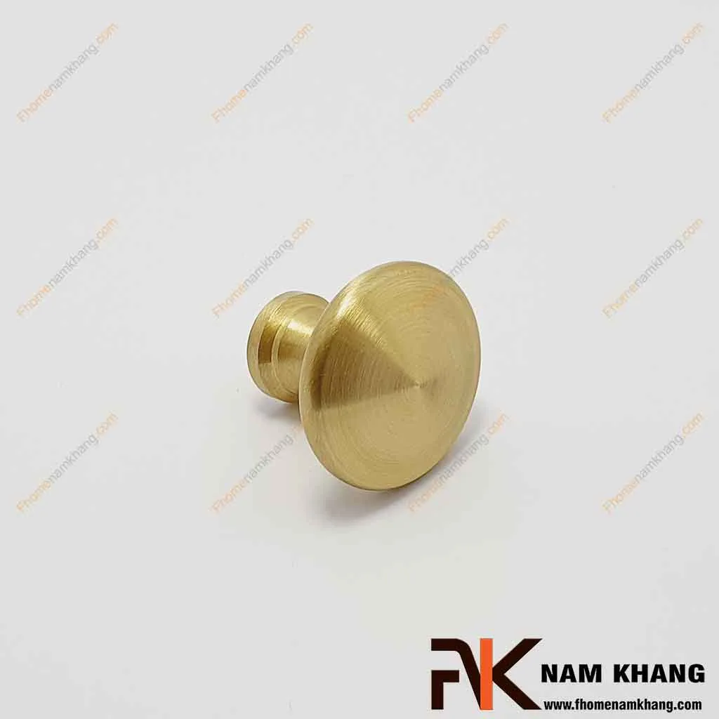 Núm cửa tủ tròn chất liệu đồng cao cấp NK455D-DVM Núm nắm cửa tủ dạng tròn trơn bằng đồng NK455D-DVM FHOMENAMKHANG