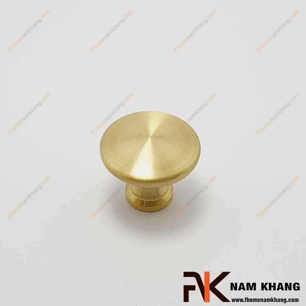 Núm cửa tủ tròn chất liệu đồng cao cấp NK455D-DVM Núm nắm cửa tủ dạng tròn trơn bằng đồng NK455D-DVM FHOMENAMKHANG