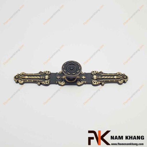 Tay nắm cửa tủ bằng đồng màu đen NK071D-P176BCF FHOMENAMKHANG