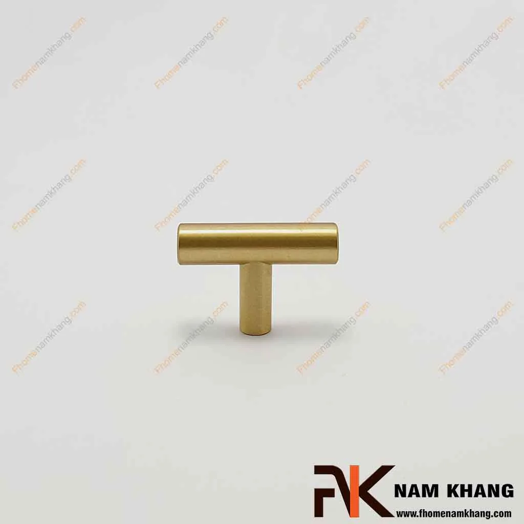Tay nắm tủ hiện đại màu đồng vàng NK238D-DVM Núm cửa tủ chữ T NK238D-DVM FHOMENAMKHANG