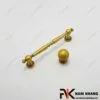 Tay nắm tủ dạng đốt trơn màu đồng vàng cổ NK414D-VD Tay cầm cửa tủ bằng đồng NK414D-VD TAY NẮM