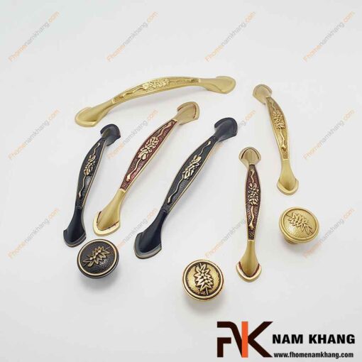 Tay nắm cửa tủ bằng đồng NK037D-DVM FHOMENAMKHANG