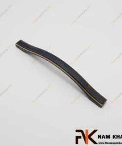 Tay cầm cửa tủ hiện đại dạng cong NK036D Tay nắm cửa tủ bằng đồng đen cao cấp NK036D-BCF FHOMENAMKHANG