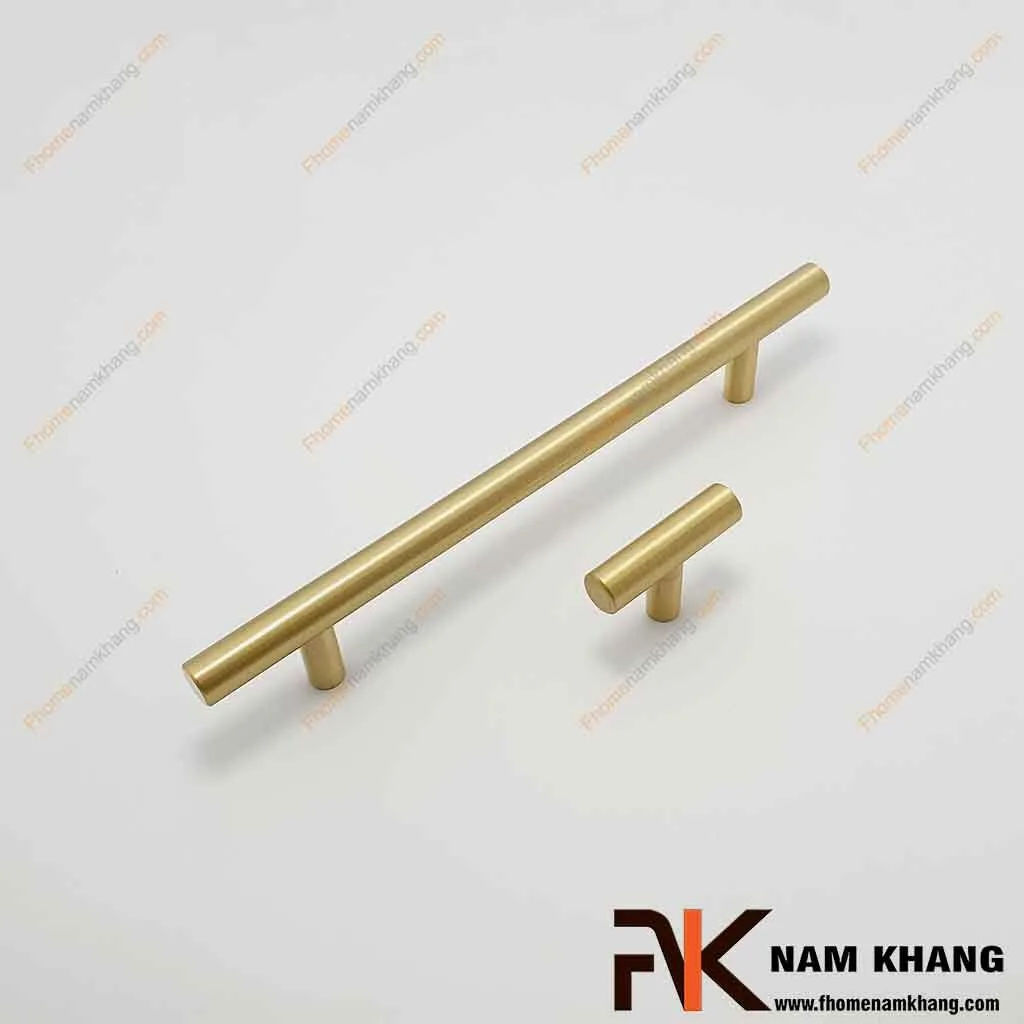 Tay nắm tủ hiện đại màu đồng vàng NK238D-DVM Tay nắm tủ thanh tròn bằng đồng NK238D-DVM FHOMENAMKHANG